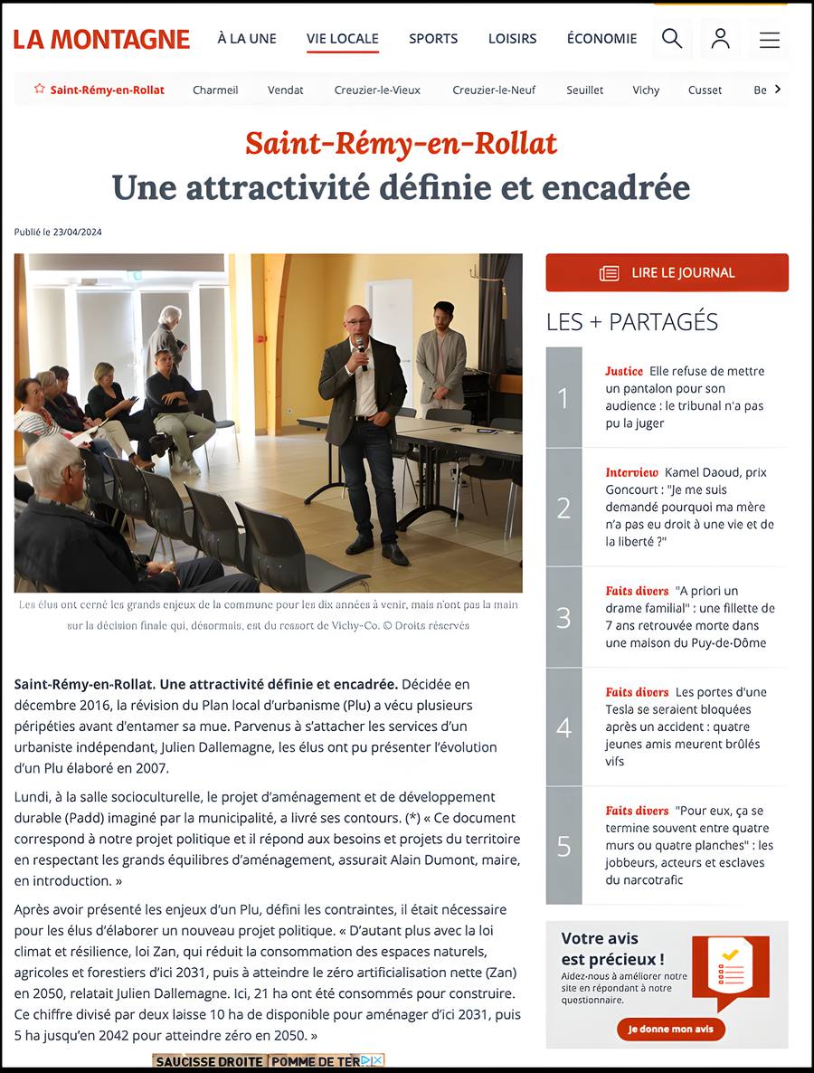 Saint-Rémy-en-Rollat : une attractivité définie et encadrée