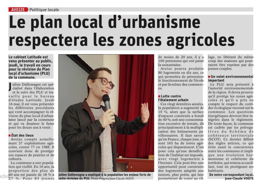 Aveize : le PLU respectera les zones agricoles