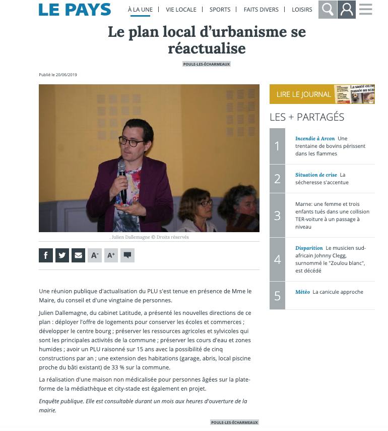 Poule-les-Écharmeaux : le PLU se réactualise